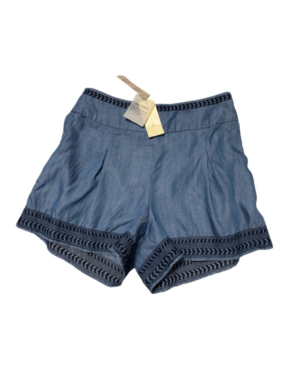 Skies Are Blue Chambray Shorts Size Small Zip  Boho NWT